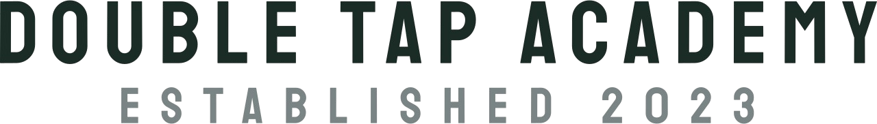 Double Tap Academy Text Logo
